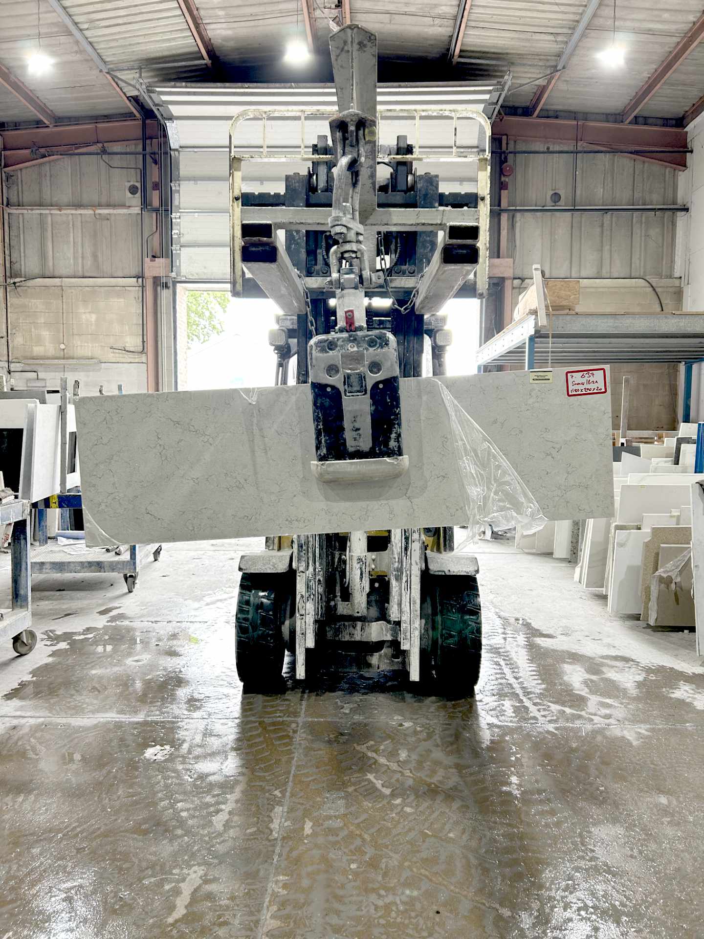 637 Snowy Ibiza Worktop Offcut - 1180x290x20mm