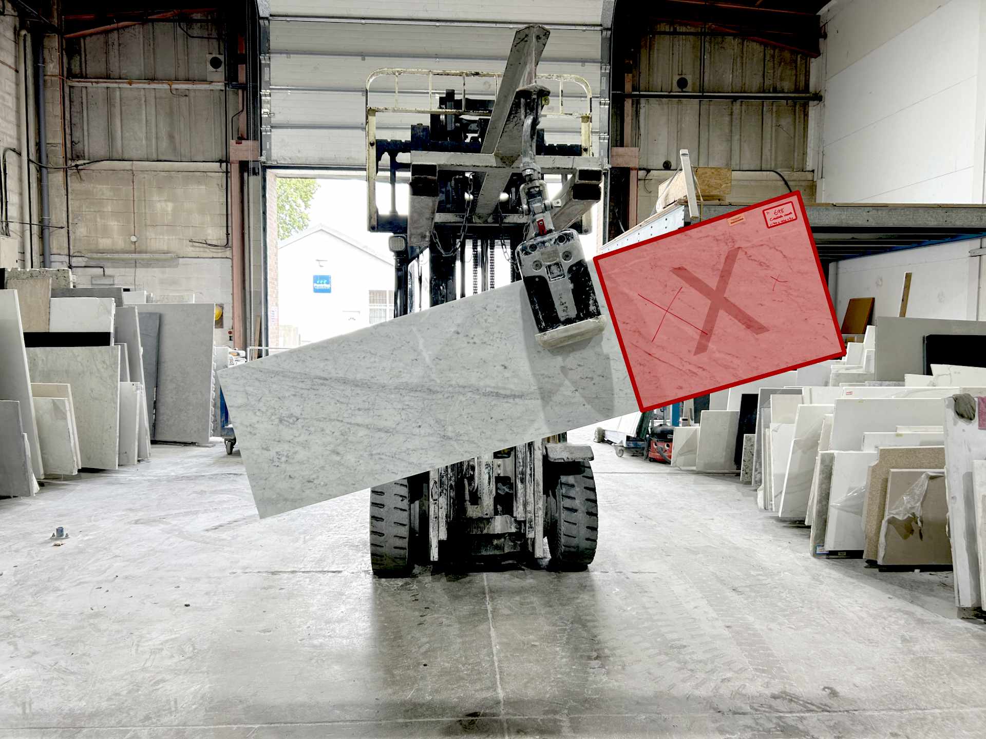698 Carrara Honed Worktop Offcut - 1170x460x30mm